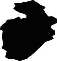 Smarhon Belarus silhouette map vector