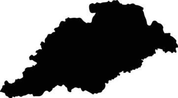 Soavinandriana Madagascar silhouette map vector