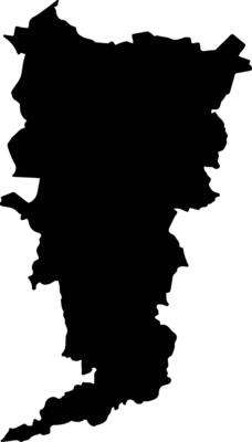 Sombrerete Mexico silhouette map