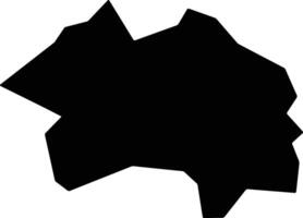 Souja Japan silhouette map vector