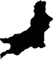 Southern Grenadine Islands Grenada silhouette map vector