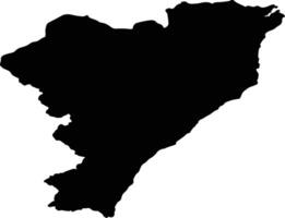 Sovetsko Gavansky Rayon Russia silhouette map vector