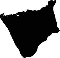 Soyo Angola silhouette map vector