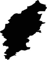 SPRING Romania silhouette map vector