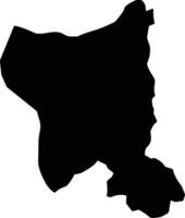 Spring Hill Jamaica silhouette map vector