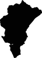 Srae Ambel Cambodia silhouette map vector