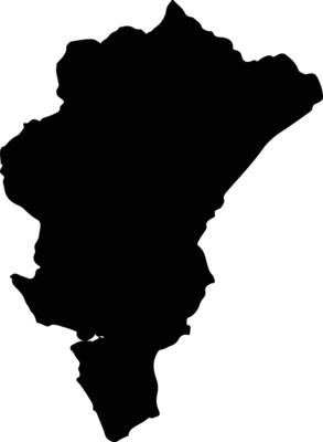 Srae Ambel Cambodia silhouette map