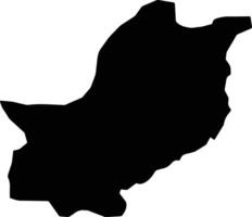 Srei Santhor Cambodia silhouette map vector
