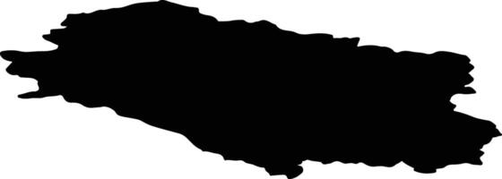 Srednekolymsky Ulus Russia silhouette map vector