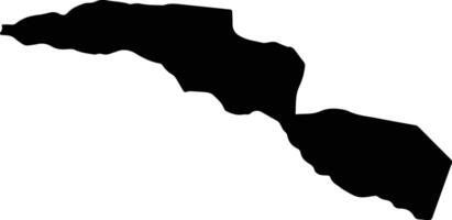 St Lawrence Saint Lucia silhouette map vector