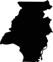 Stann Creek West Belize silhouette map vector