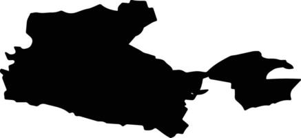 Starokulatkinsky District Russia silhouette map vector