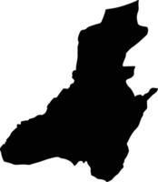 Stoung Cambodia silhouette map vector