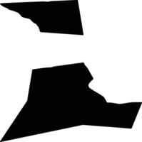 Struer Denmark silhouette map vector