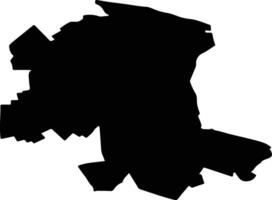 STRUNGA Romania silhouette map vector
