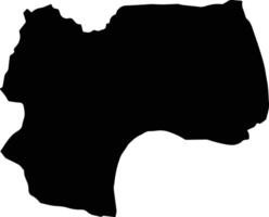Stueng Trang Cambodia silhouette map vector