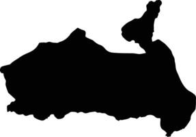 Sur Carangas Bolivia silhouette map vector