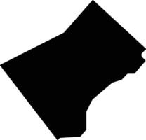 Suyeong gu South Korea silhouette map vector