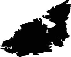 Sveio nor Norway silhouette map vector