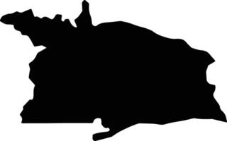 Swift River Jamaica silhouette map vector