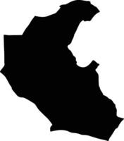 Tabas Iran silhouette map vector