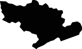 Tading Bhutan silhouette map vector