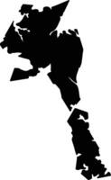 Taean gun South Korea silhouette map vector