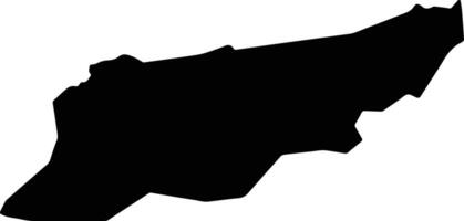 Taehongdan North Korea silhouette map vector