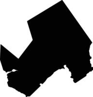Taishanshi China silhouette map vector