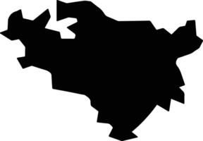 Taishan District Taiwan silhouette map vector
