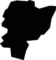 Takachiho Japan silhouette map vector