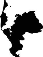 Takalar Indonesia silhouette map vector