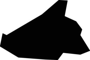 Taku Japan silhouette map vector