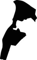 Takum Nigeria silhouette map vector