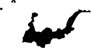 Talasea District Papua New Guinea silhouette map vector