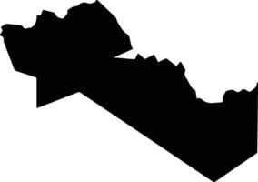 Tambul Nebilyer District Papua New Guinea silhouette map vector