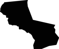 Tambura South Sudan silhouette map vector