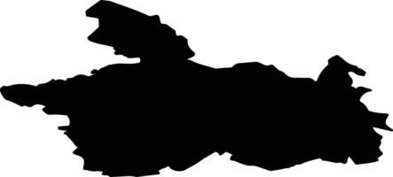 Tampereen seutukunta Finland silhouette map vector