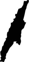 Tamu Myanmar silhouette map vector