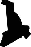 Tan Chau Vietnam silhouette map vector