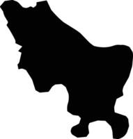 Tan Tru Vietnam silhouette map vector