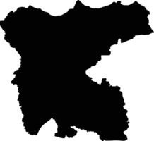 Tangerang Indonesia silhouette map vector