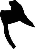 Tangestan Iran silhouette map vector