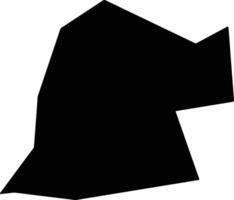 Tanghexian China silhouette map vector