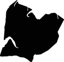 Tanjung Manis Malaysia silhouette map vector