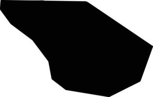 Tapion Saint Lucia silhouette map vector