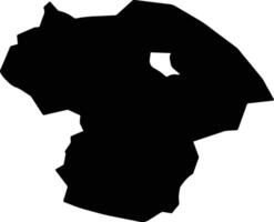 Taragt Mongolia silhouette map vector