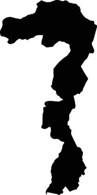 Tatale Sanguli Ghana silhouette map