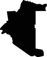Taveta Kenya silhouette map vector