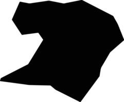 Tawila Sudan silhouette map vector